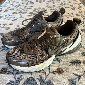 Mink brown Nike V2K Run sneakers